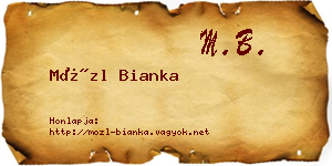 Mözl Bianka névjegykártya